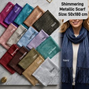 Shimmering metallic scarf